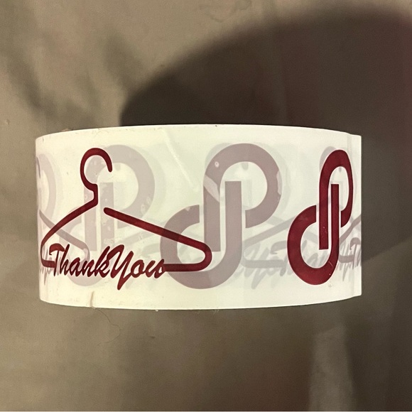 3 FOR $15 Roll Of Custom Printed Packing Tape With “Thank You” & POSHMARK LOGO - Picture 4 of 6